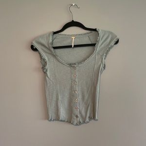 Free people cap sleeve shirt